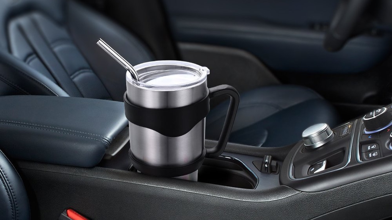 Homitt 30 oz. Tumbler With Lid, Handle, and Two Straws, $15 with code WRJ78YWS